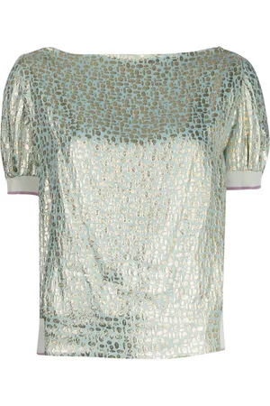 LOUIS VUITTON Metallic-threading jacquard blouse