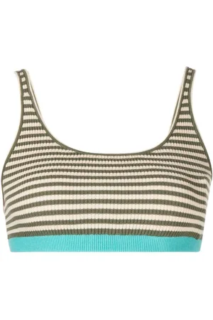 The Upside Aloha Rory striped knitted bra