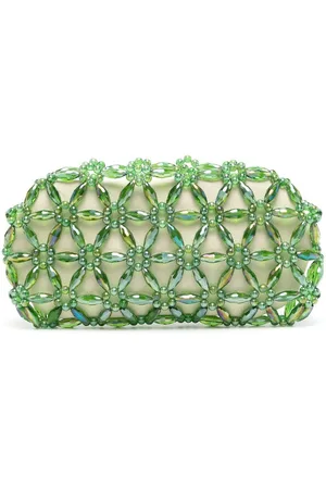 0711 Bead-embellished design clutch bag
