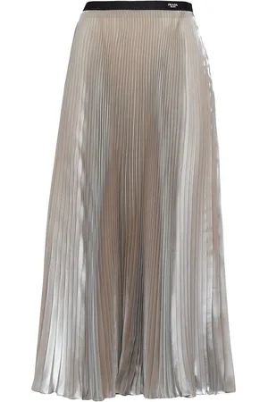 Prada Voile pleated midi skirt