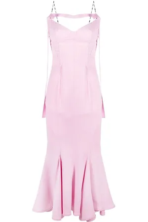 The Attico Cut-out detail fishtail-hem dress