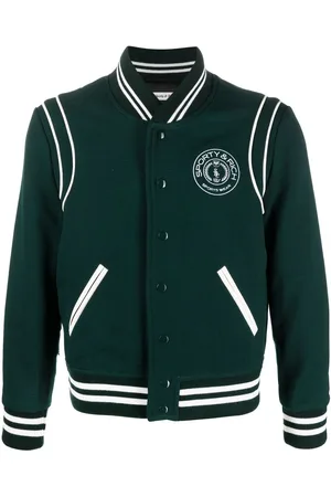Sporty & Rich Logo embroidered varsity jacket
