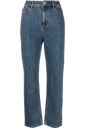 Self-Portrait Mid-rise straight-leg jeans