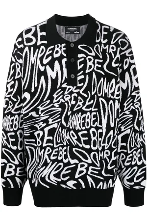 DOMREBEL Intarsia-knit polo jumper