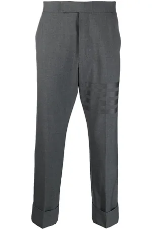 Thom Browne Cropped stripe-print wool trousers