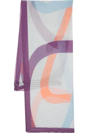 Emporio Armani Abstract-print pleated long scarf