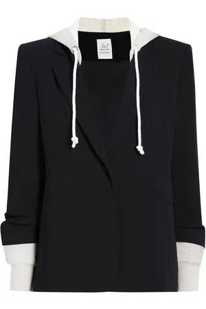 Cinq A Sept Hooded single-breasted blazer