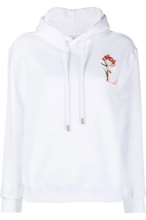 Lanvin Logo-embroidered drawstring hoodie