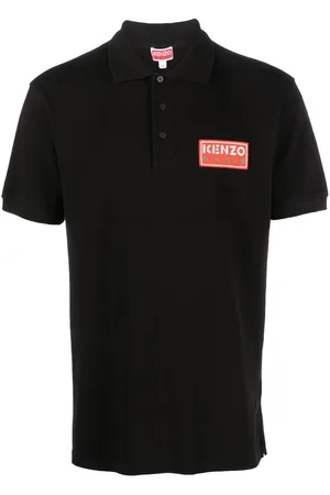 Kenzo Logo-patch cotton polo shirt