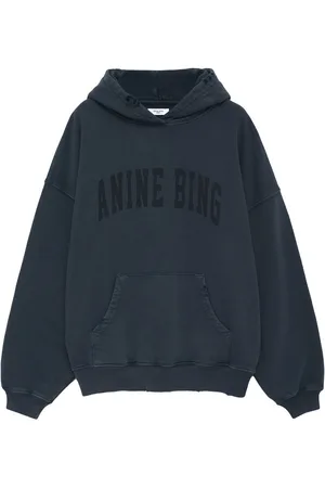 ANINE BING Harvey logo-print cotton hoodie