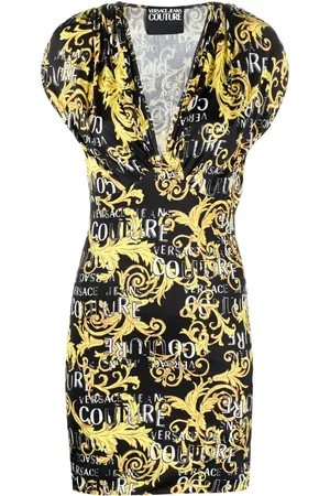 VERSACE Logo-print minidress