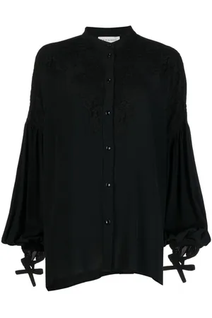 ERMANNO SCERVINO Lace-panel long-sleeve blouse