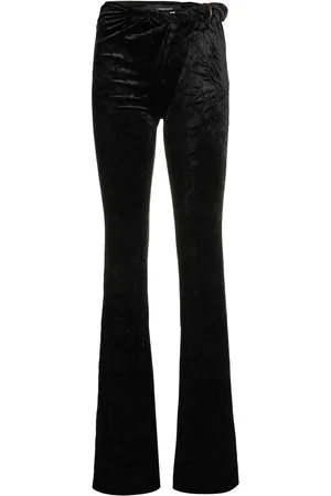 VERSACE Flared velvet trousers