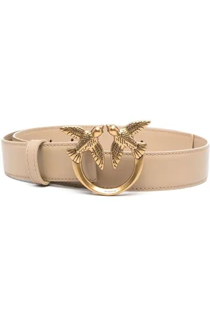Pinko Love-buckle leather belt