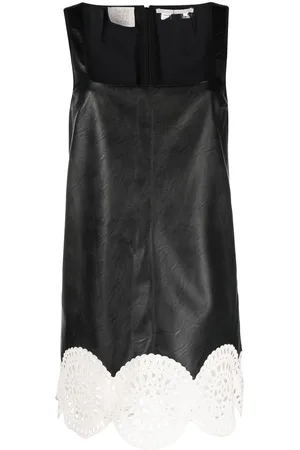 Stella McCartney Broderie anglaise-trim sleeveless minidress
