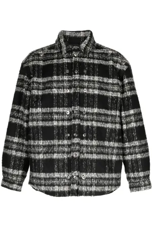 Y / PROJECT Textured stripe-pattern shirt jacket