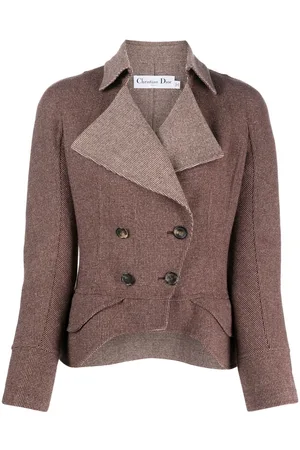 Dior 2010s flared-hem wool jacket