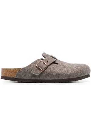 Birkenstock Boston buckle-embellished slippers