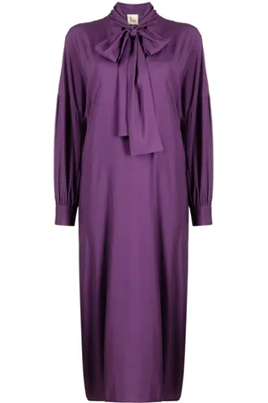 Paula Scarf-detail midi dress