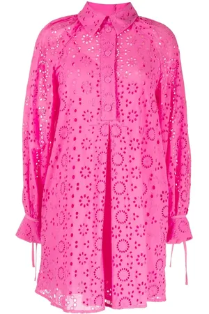 Evi Grintela Broderie puff-sleeved dress