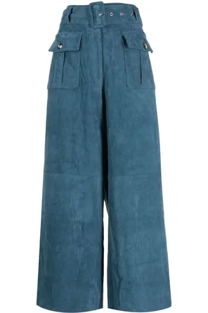 Paula Wide-leg suede trousers