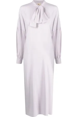 Paula Scarf-detail midi dress