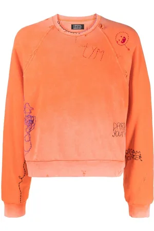 Liberal Youth Ministry Distressed-effect embroidered sweatshirt