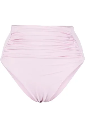 Self-Portrait High-waisted gathered bikini bottoms