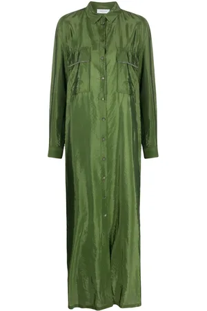 Fabiana Filippi Satin maxi shirtdress