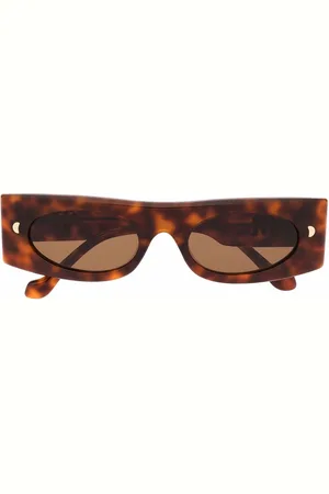 Nanushka Tortoise rectangle-frame sunglasses
