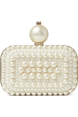Jimmy Choo Micro Cloud pearl-embellished clutch bag