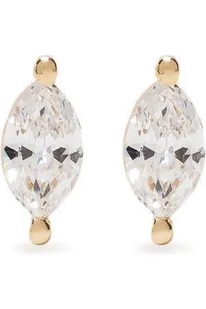 EF Collection 14kt yellow diamond stud earring