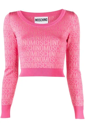Moschino Monogram-print cropped jumper