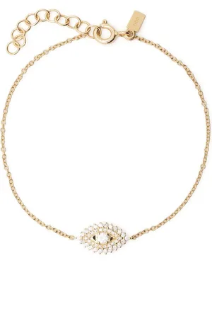 EF Collection 14kt yellow Evil Eye diamond bracelet