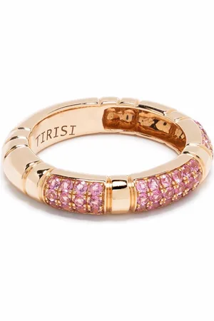 Tirisi 18kt rose gold Amsterdam quartz band ring
