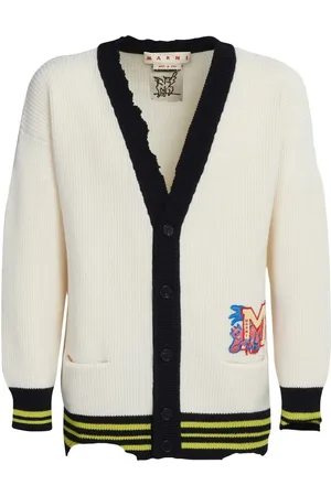 Marni Logo-patch knitted cardigan