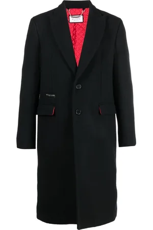 Philipp Plein Graffiti-print single-breasted coat