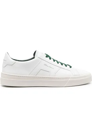 santoni Double Buckle low-top leather sneakers