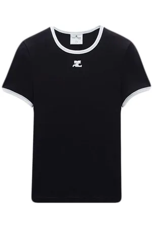 Courrèges Bumpy contrast cotton T-shirt