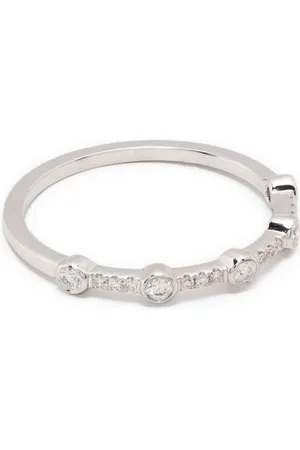 EF Collection 14kt white gold diamond stack ring