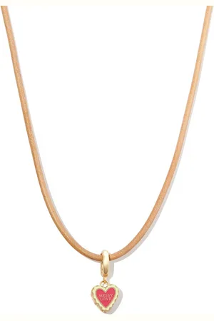 Lauren Rubinski 14kt yellow Messy Love charm necklace