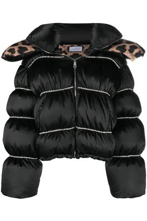 Philipp Plein Flame embellished oversized puffer jacket
