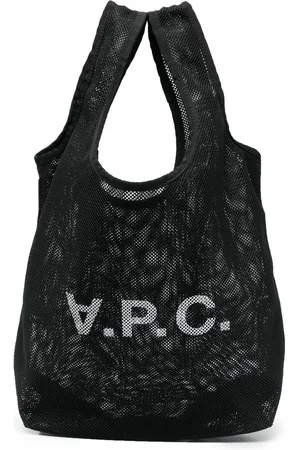 A.P.C. Logo-print mesh tote bag