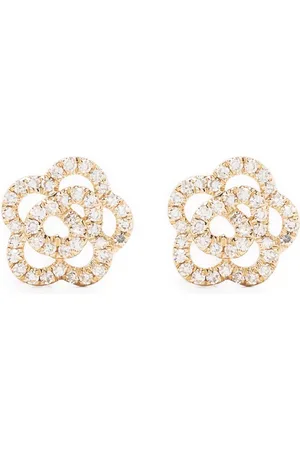 EF Collection 14kt yellow Rose diamond stud earrings