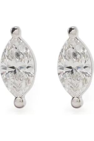 EF Collection 14kt white gold diamond stud earrings