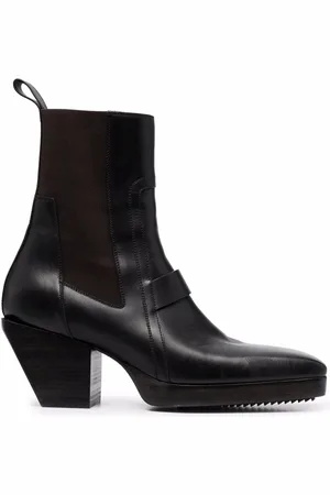 Rick Owens Square-toe leather boots