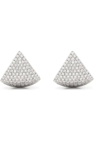 EF Collection 14kt white gold diamond stud earrings