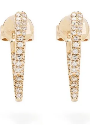 EF Collection 14kt yellow Mini Hook diamond earrings