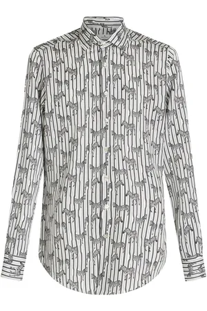 Etro Zebra-print long-sleeved shirt