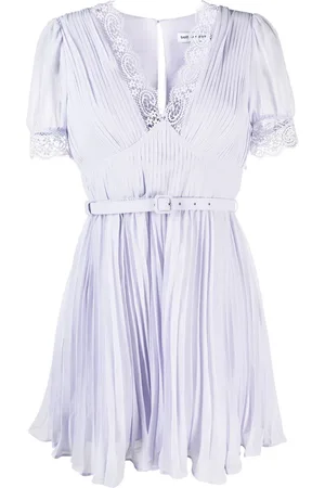 Self-Portrait Lace-trim minidress